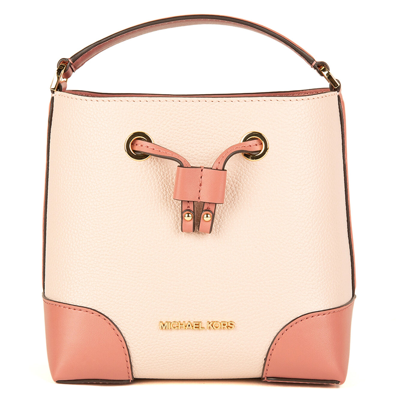 Michael Kors Sac seau en Peau de Vache Mercer S rose clair - 22x22x14 cm