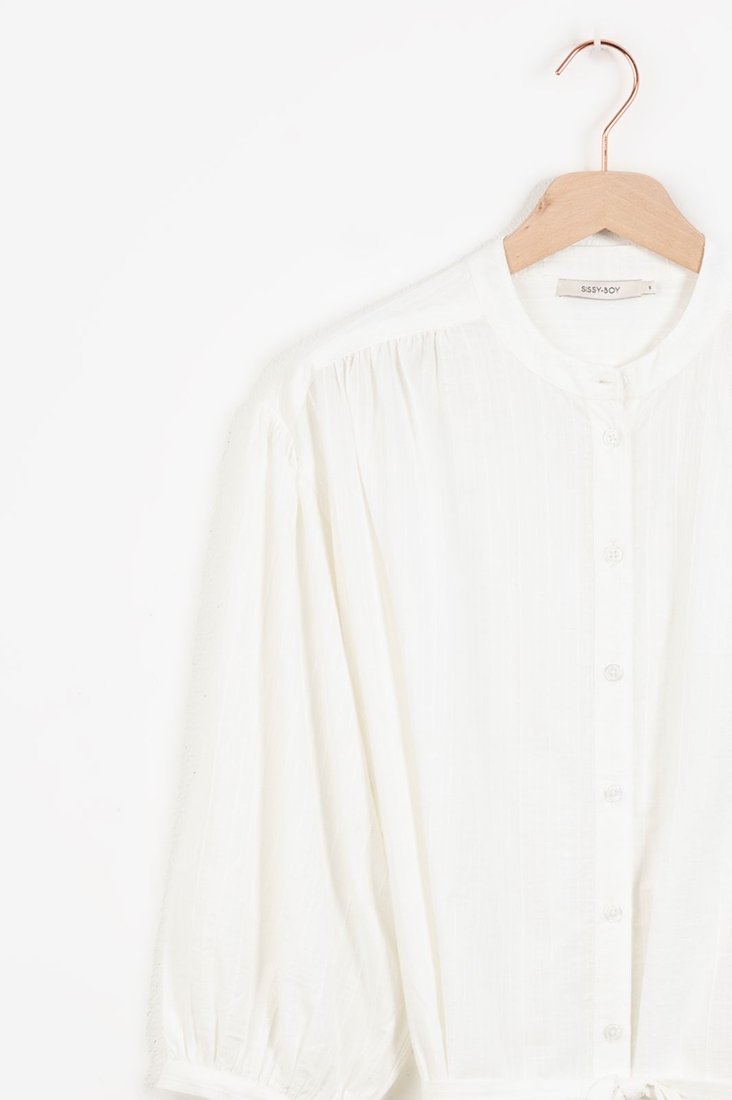 Witte oversized shirt dress