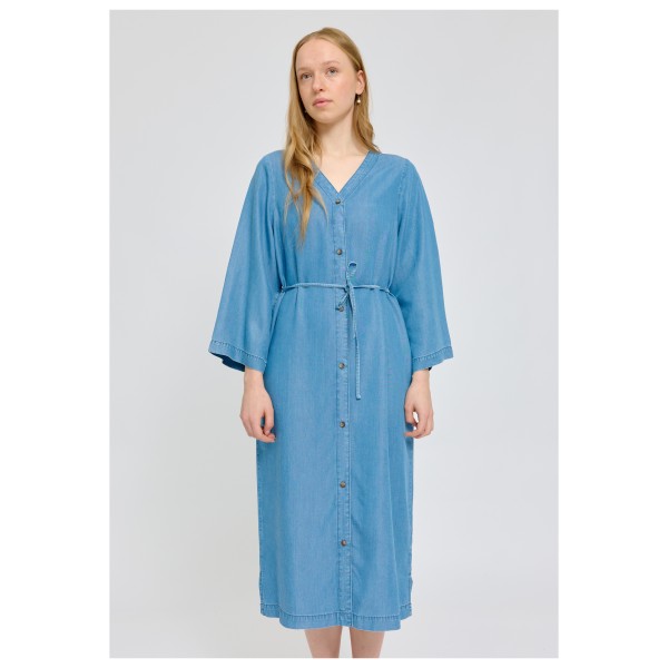 Mazine - Women's V-Neck Tencel Midi Dress - Jupe