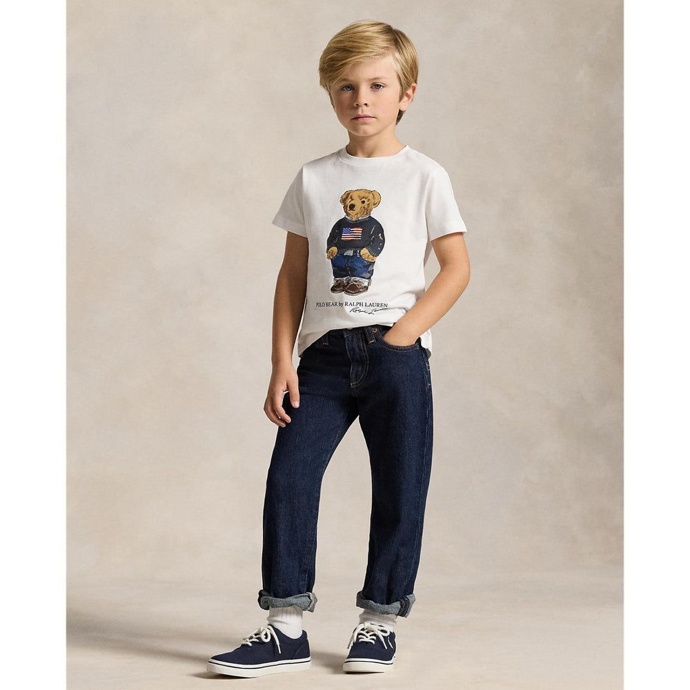 Køb Polo Ralph Lauren White Core Bear Boy T-Shirt