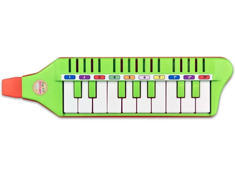 Bontempi Musikinstrument Blasharmonika 31 cm, 10 Tasten Musikalisches Spielzeug