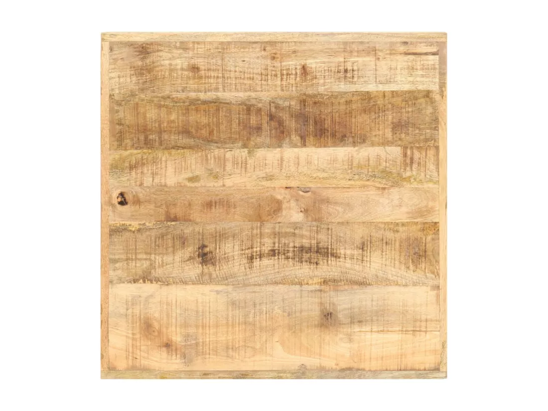 Table de bar 60x60x107 cm Bois de manguier brut