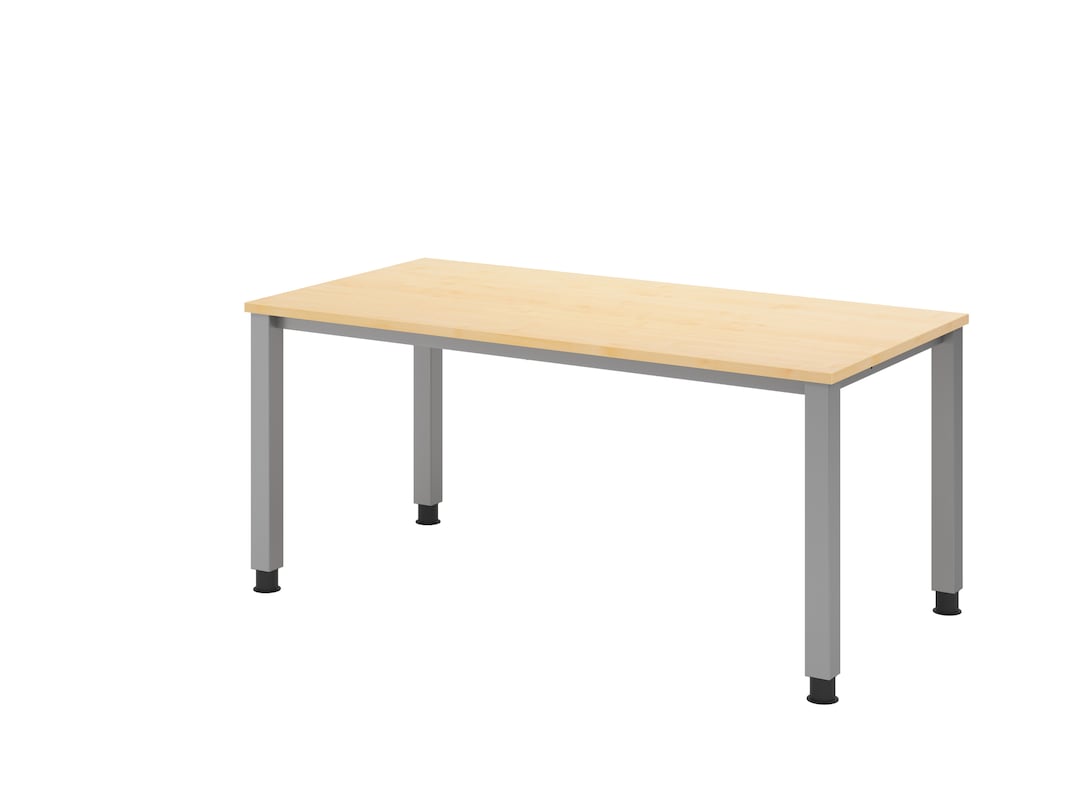 Schreibtisch 160 x 83,5 x 80 cm Ahorn/ Silber
