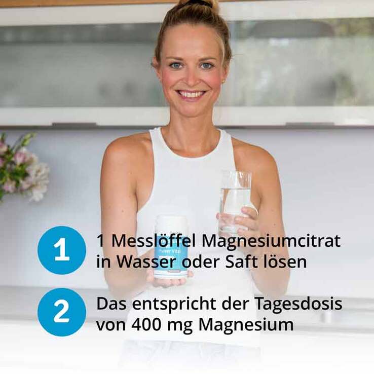 Magnesiumcitrat Vitalpulver, 200 g