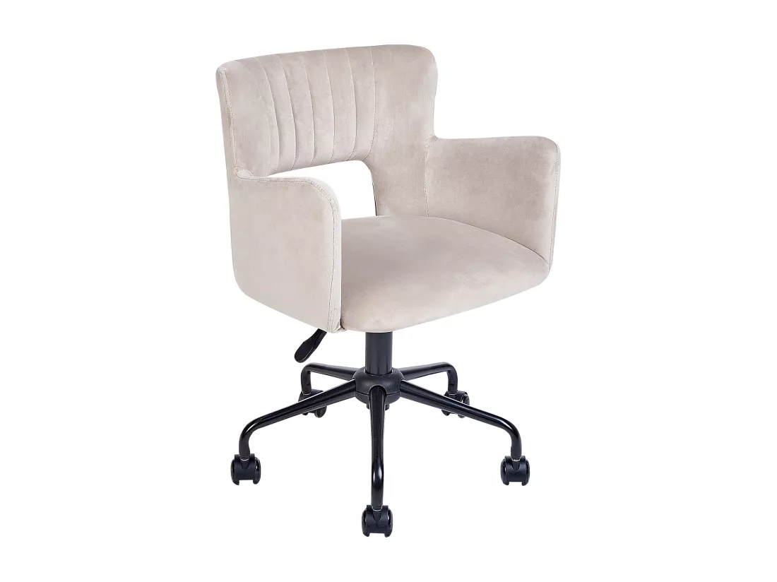 Chaise de bureau SANILAC Velours Taupe