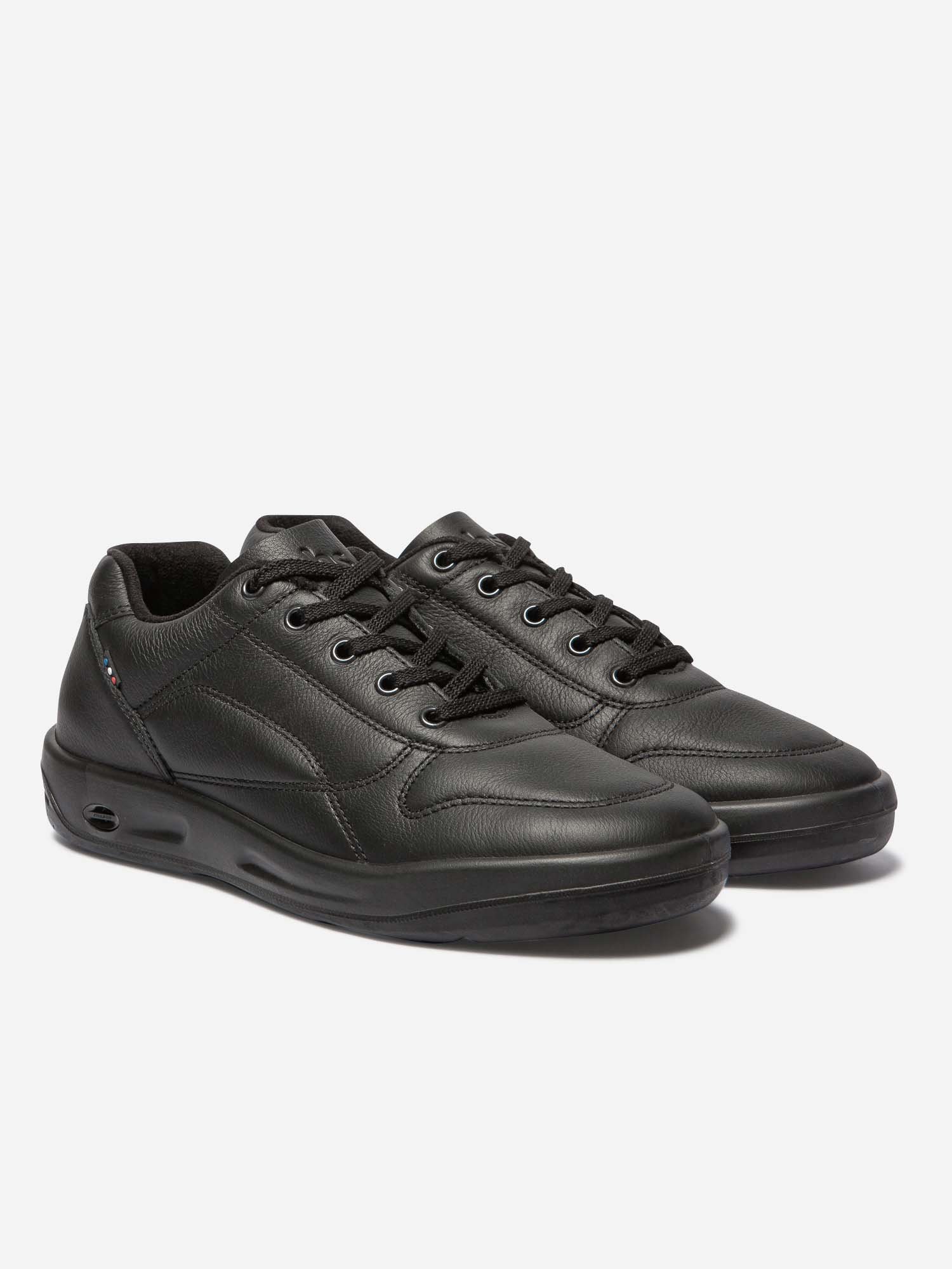 Baskets Homme Confort Dessus Cuir Noir