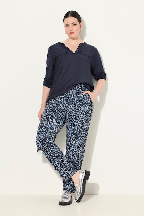 Jerseyhose, Leomuster, Elastikbund, Zipptaschen