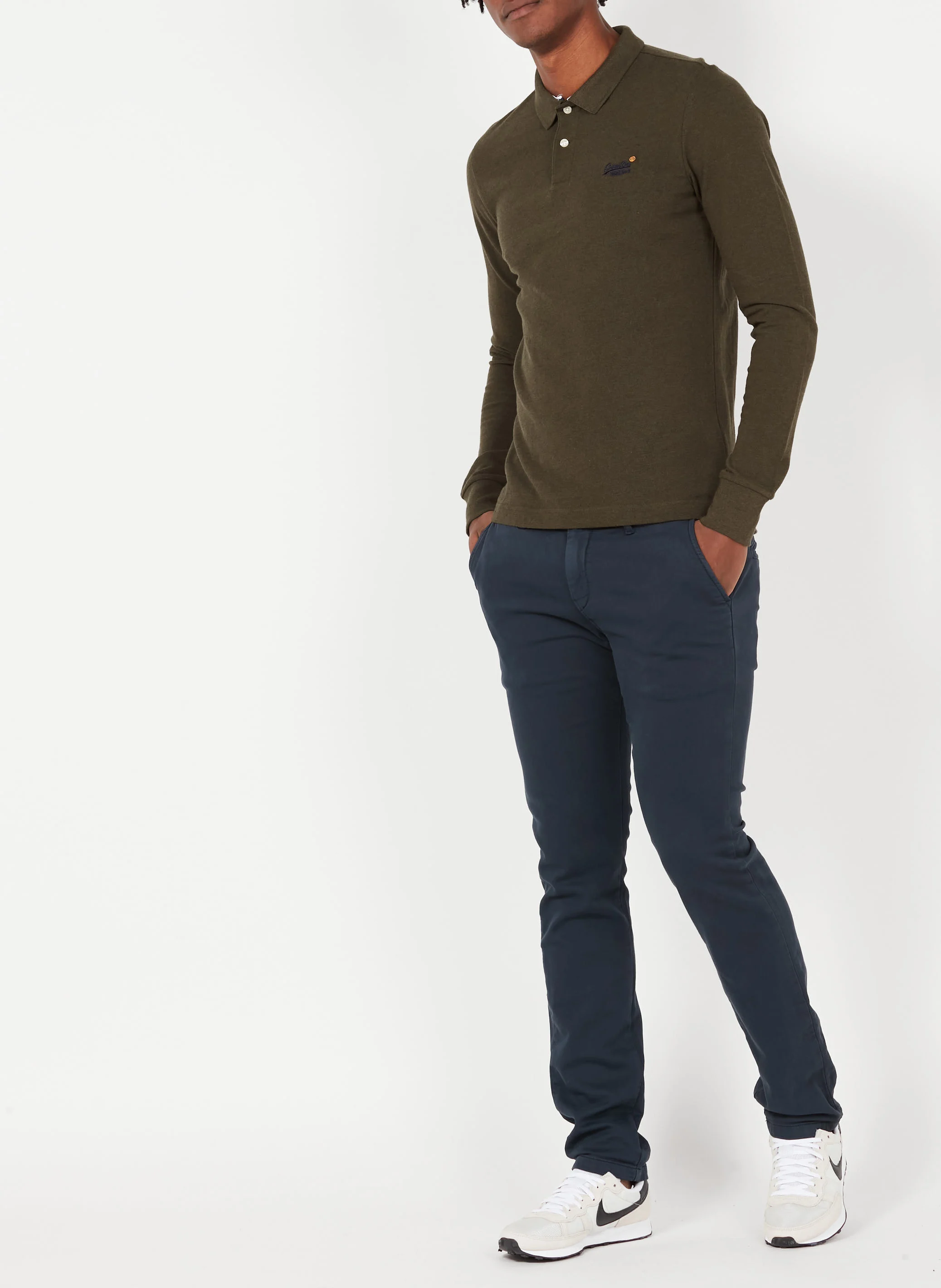 KURT - Pantalon chino en coton mélangé | Blanc