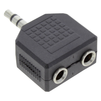 Q-Link stereo splitter 3,5mm 1 stuk male / 2 stuk female