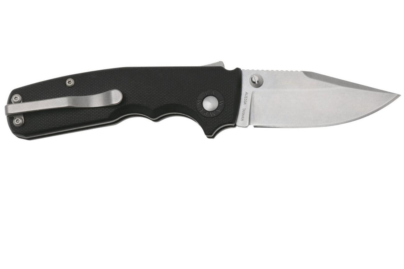 Demko Shark-Cub Shark-Lock Clip Point SC-GRN-BLK-CLIP, AUS10A, Black GRN, zakmes