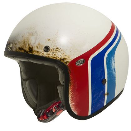 Casque Premier LE PETIT CLASSIC - BTR 8 - WHITE MATT - Blanc / Bleu