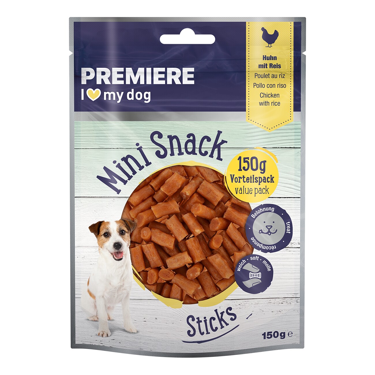 PREMIERE Mini Snack Sticks Huhn mit Reis 150 g