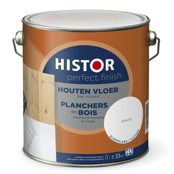 Histor Perfect Finish houten vloer zijdeglans 7000 wit 2,5 l