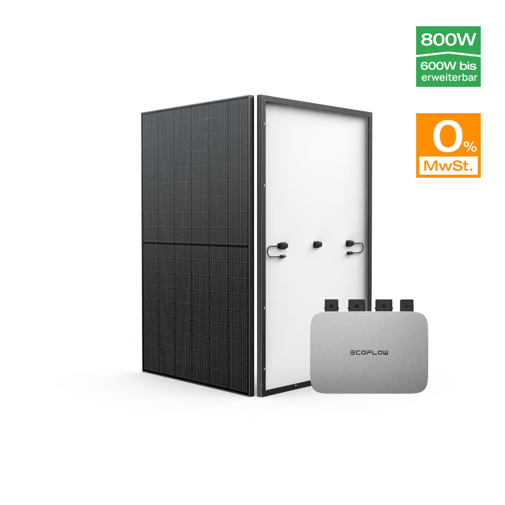 EcoFlow PowerStream Balkonkraftwerk 800W - 400W Starres Solarpanel
