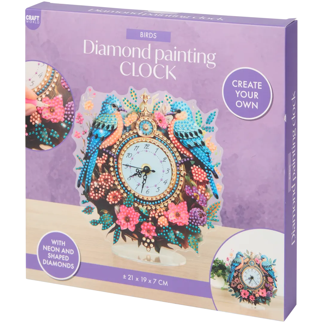Diamond painting klok 21 cm | diverse varianten