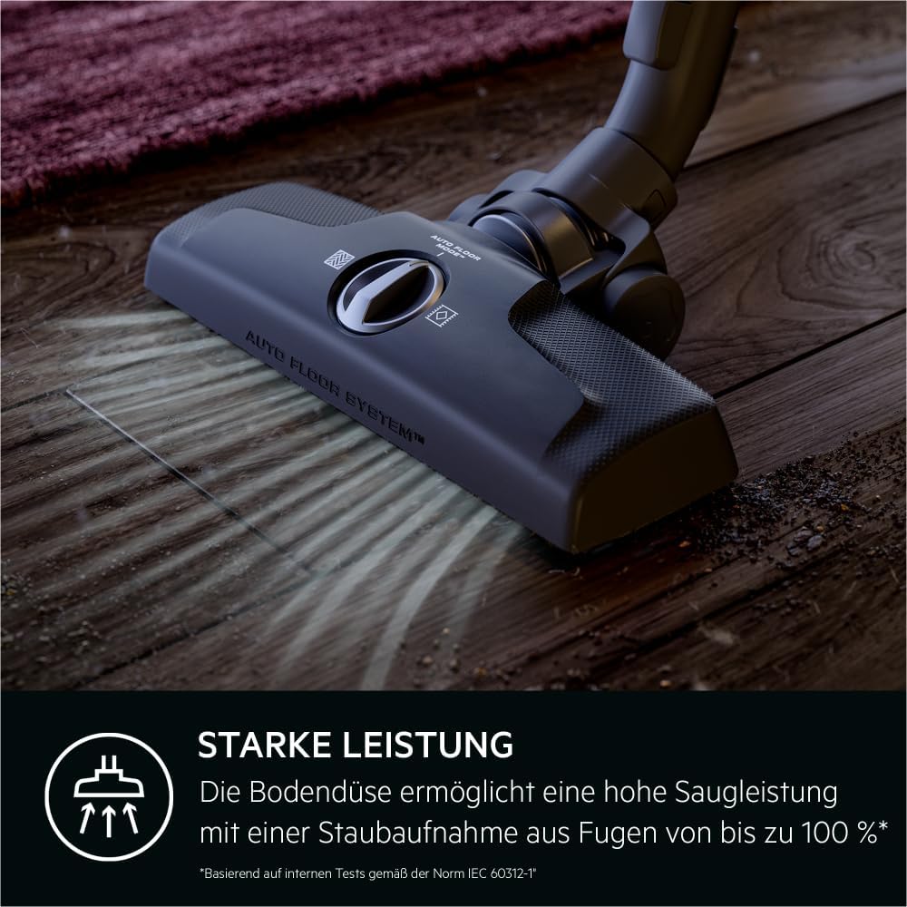 AEG AB61H6SW Staubsauger mit Beutel / hohe Saugleistung auf allen Böden / inkl. Zusatzdüsen / 50 % Recyclingkunststoff / ideal für Asthmatiker, Allergiker, Haustierbesitzer / 12 m Kabel / 850 W / weiß