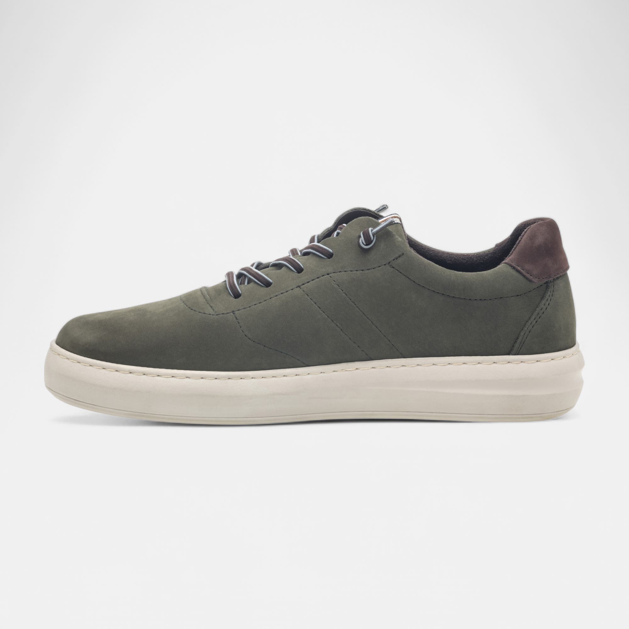 Baskets basses Homme en cuir kaki
