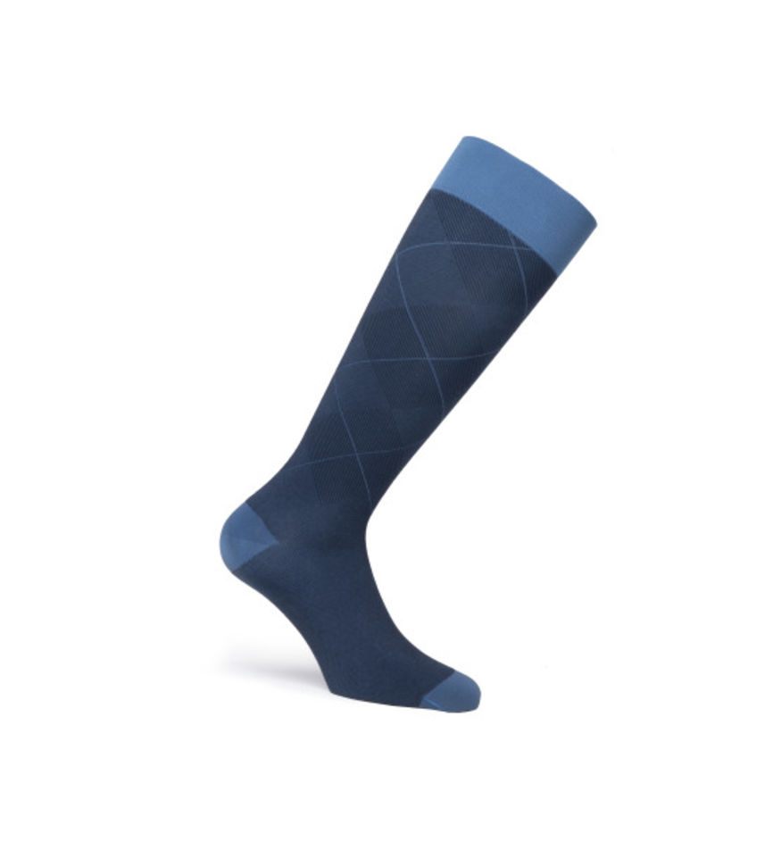 JOBST Casual Pattern klasse 1 kne blå M 1 par