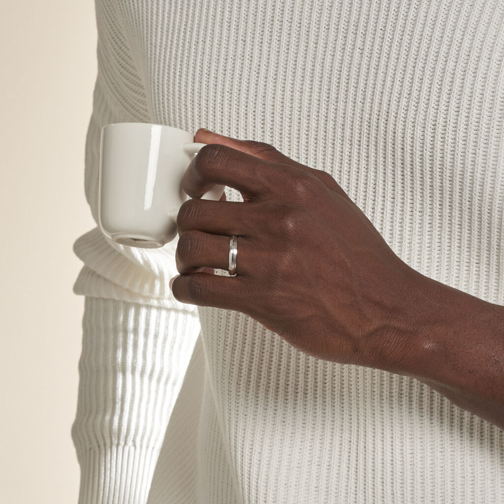 Alliance Circios Demi Jonc Classique Or Blanc