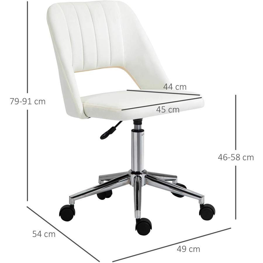Vinsetto Bürostuhl ergonomisch geformt, high-end gaslift Beige