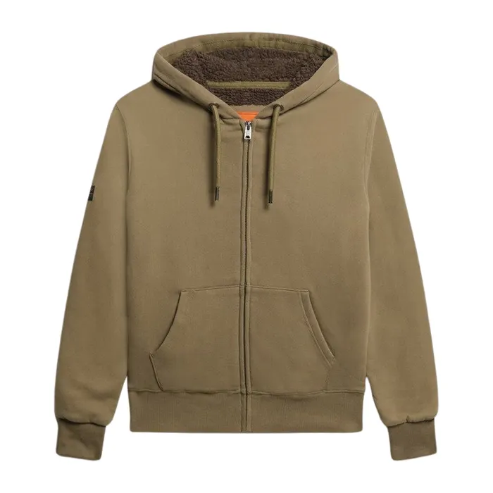 Superdry Borg Lined Ziphood Vest Heren