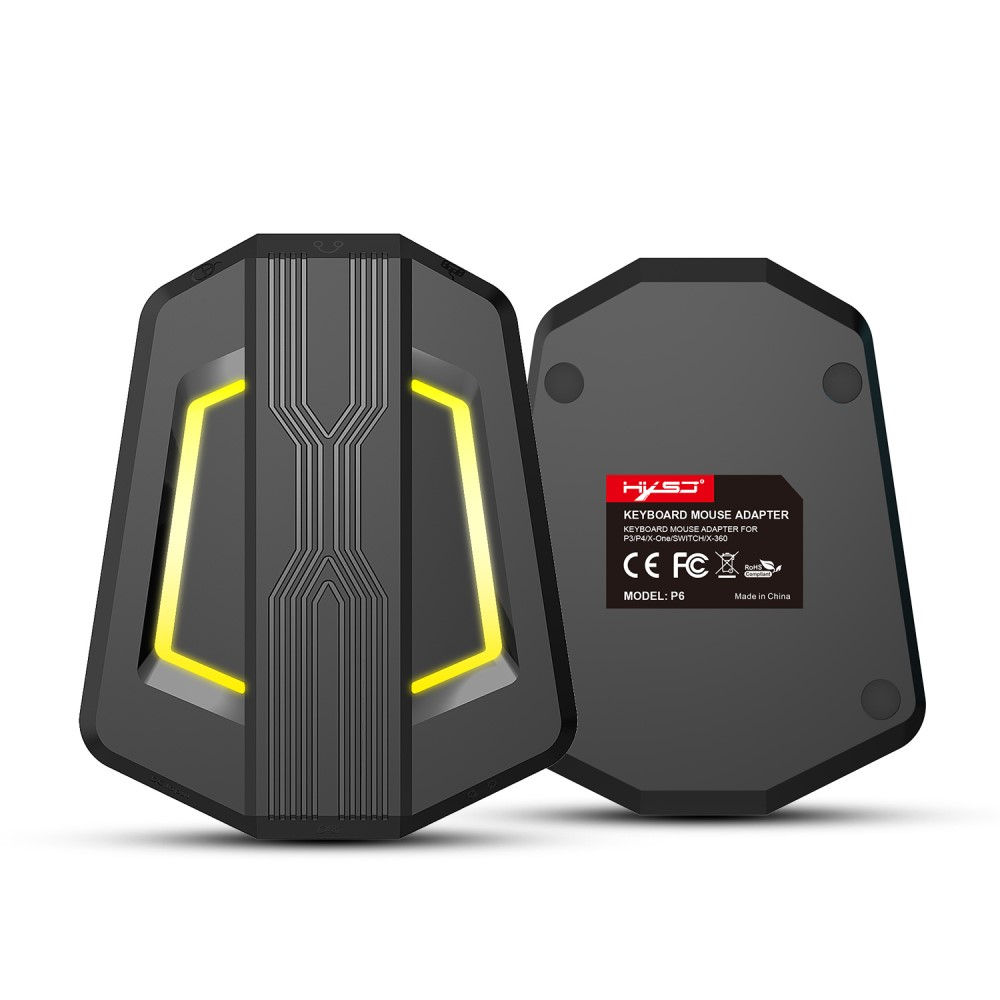 (3-tlg. Set) USB Einhand Gaming Tastatur mit Handballenauflage und Maus   Konverter für PS4 / PS3 / Xbox / Nintendo Switch - Schwarz