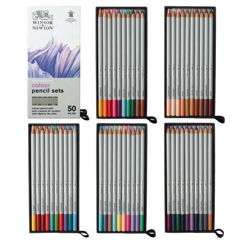 WINSOR & NEWTON™ Studio Collection Farbstift-Set, 50 Stifte