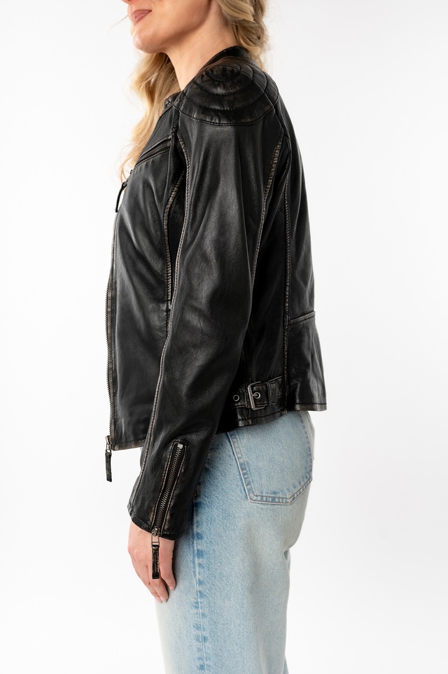 Mauritius Lederjacke »DETTE« in Used-Optik