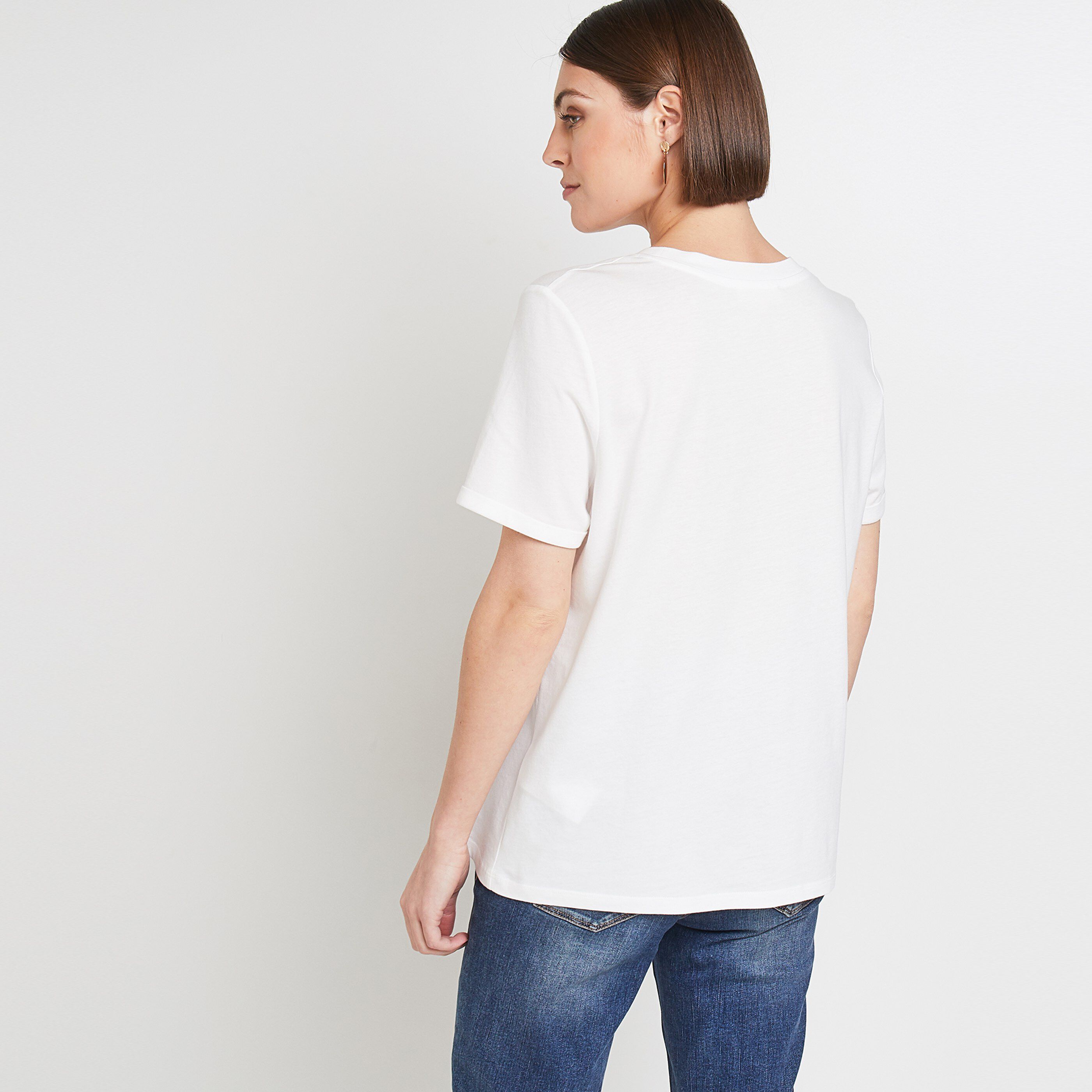 Tshirt print femme - BLANC CASSE