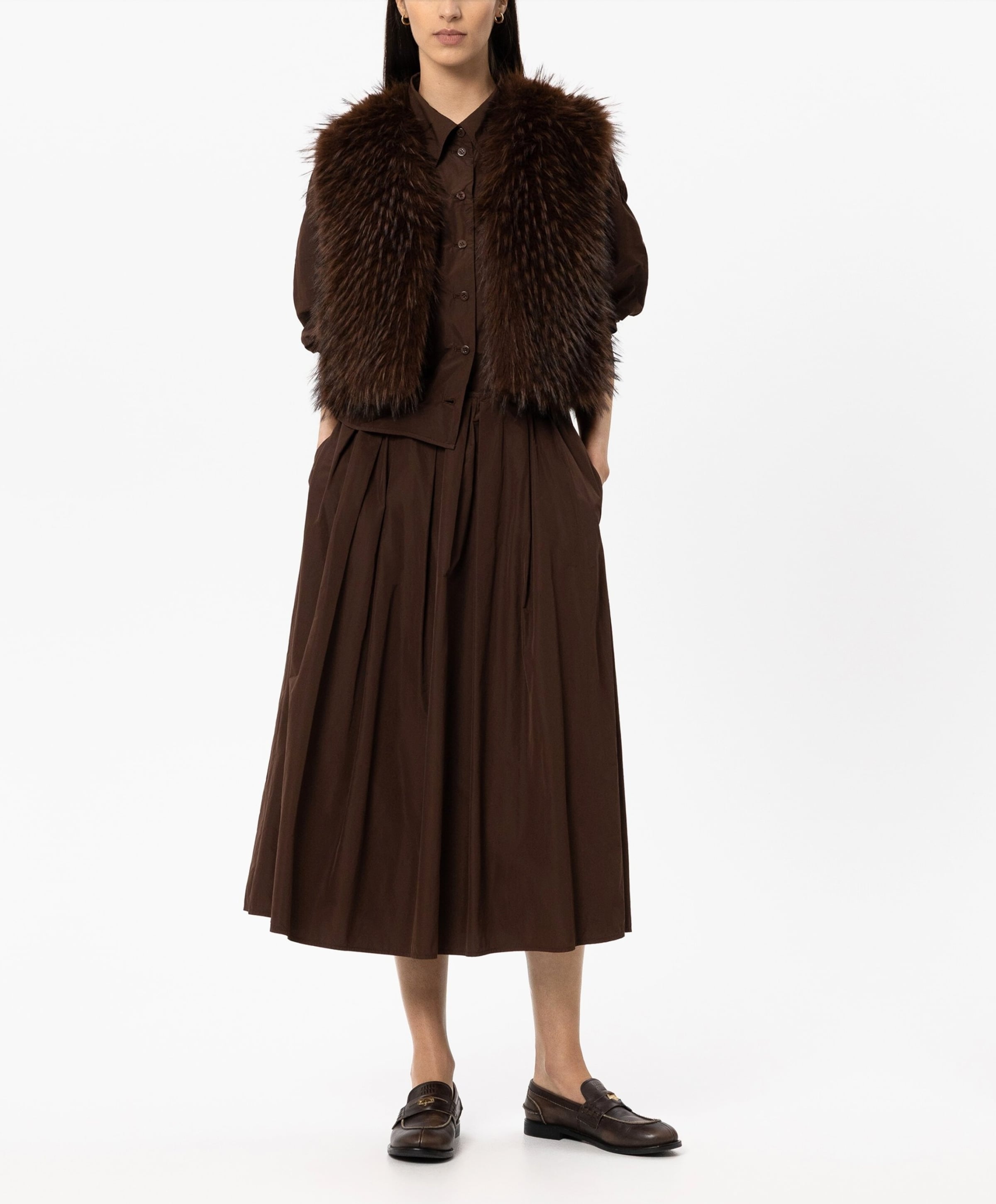 LUISA CERANO Dames rok bruin