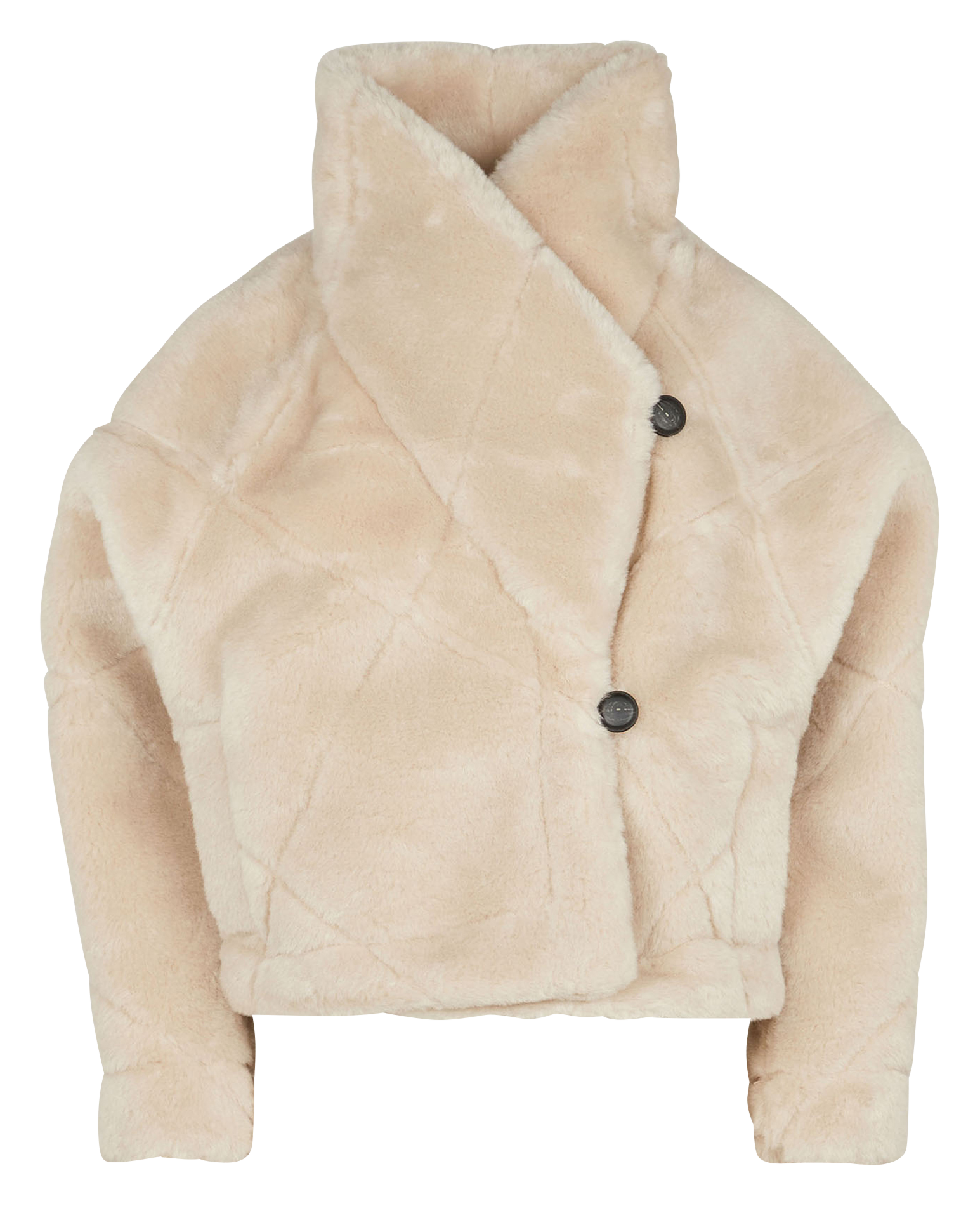 VINIE - Manteau court effet fourrure | Beige