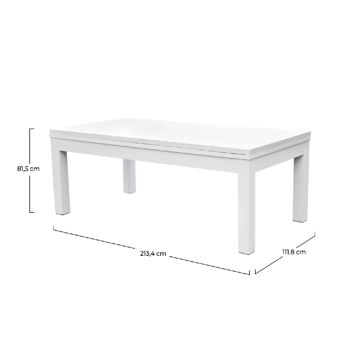 Rendez Vous Deco Table de Billard Eddie - Blanc