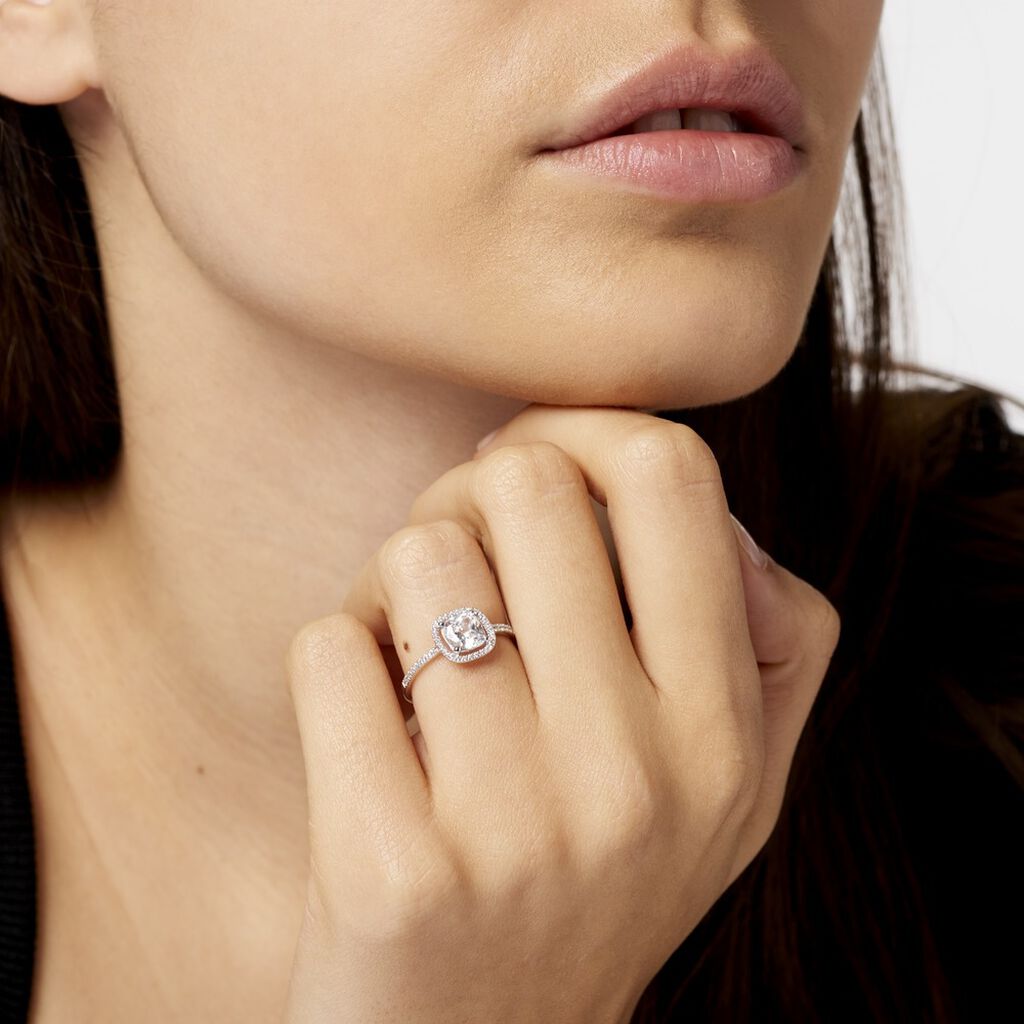 Bague Adrienne Or Blanc Oxyde De Zirconium