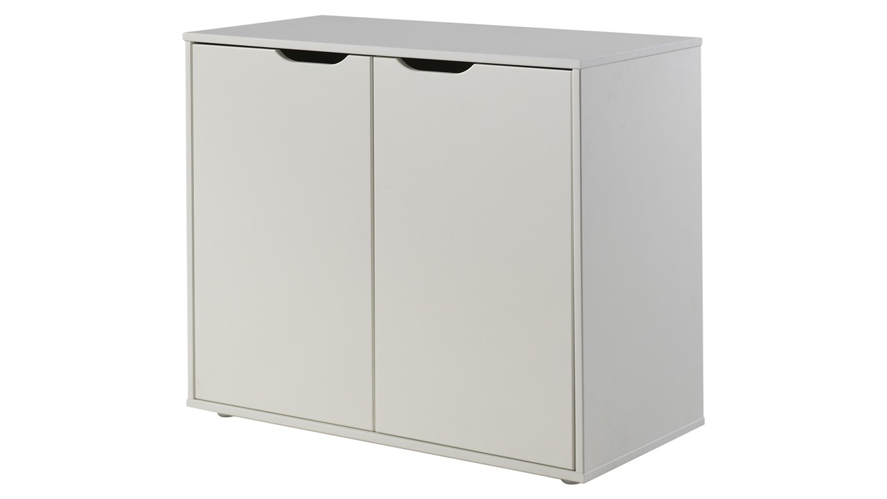 Halfhoogslaper Pino met commode 4 laden, commode 2 deuren, hangtablet en bureau wit