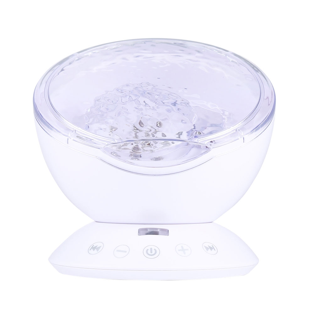 Ocean Wave Mini LED Projektor Nachthimmel Nachtlampe mit MP3 Player / Micro SD Kartenslot   Fernbedienung - Weiss