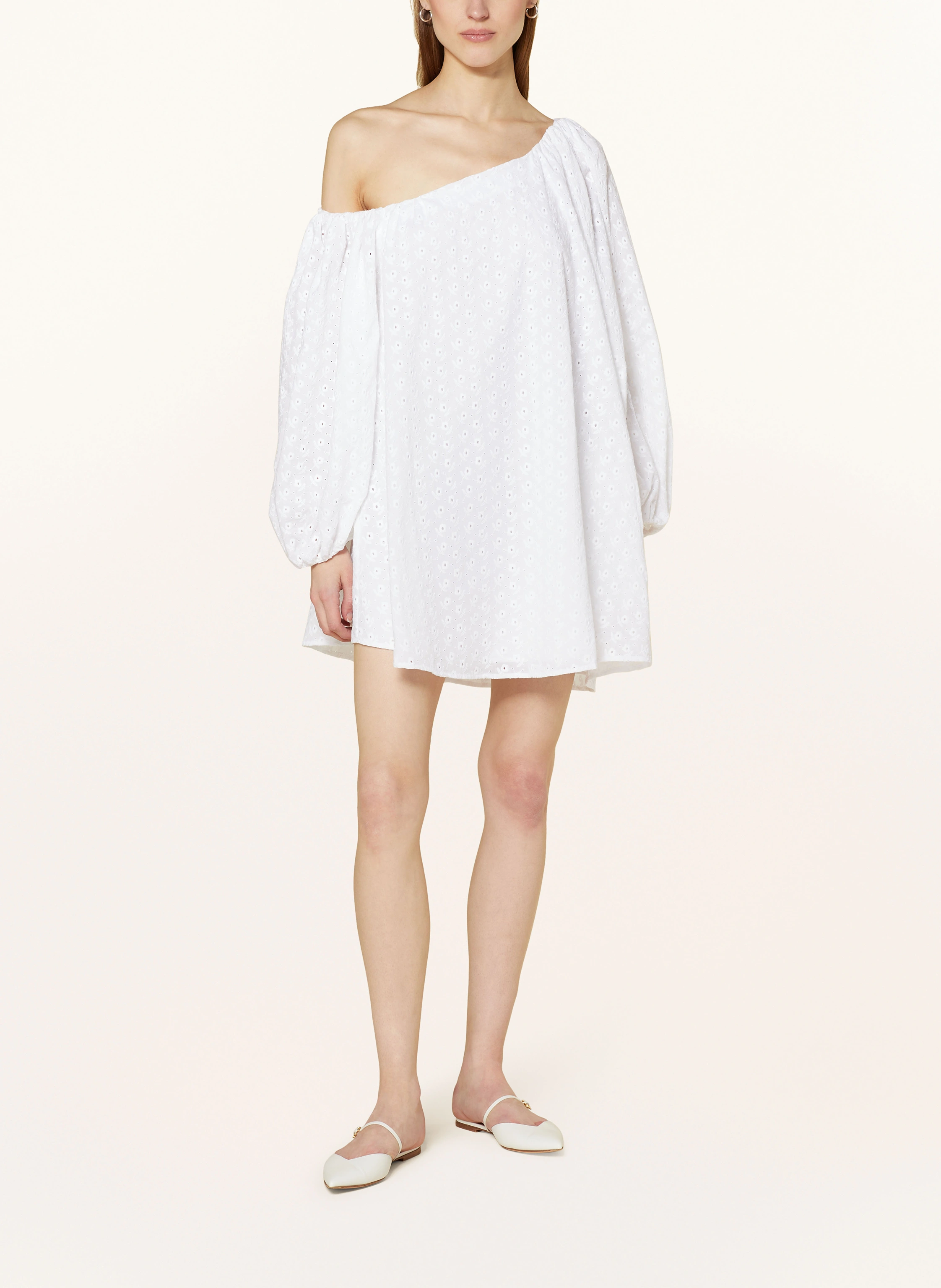 BERNADETTE One-Shoulder-Kleid RAQUEL aus Lochspitze