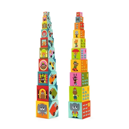 Djeco Stapelturm: 10 véhicles blocks, Fahrzeuge