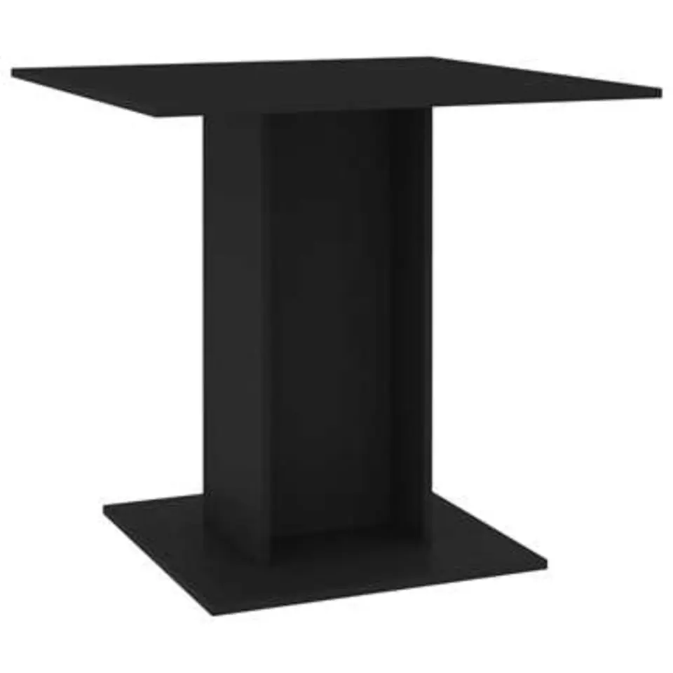 vidaXL - Eettafel - Zwart - Bewerkt hout