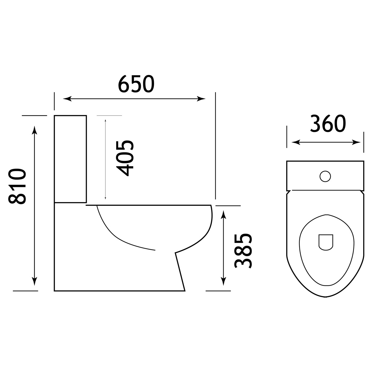 Eastbrook Crowthorne toiletpot wit glans