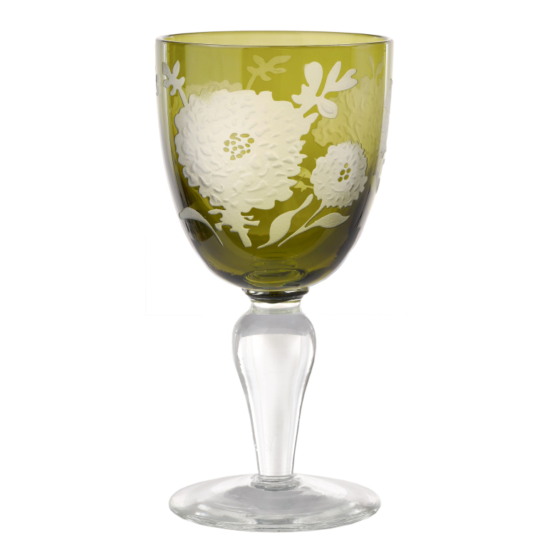 POLSPOTTEN Peony wijnglas set van 6 multicolour