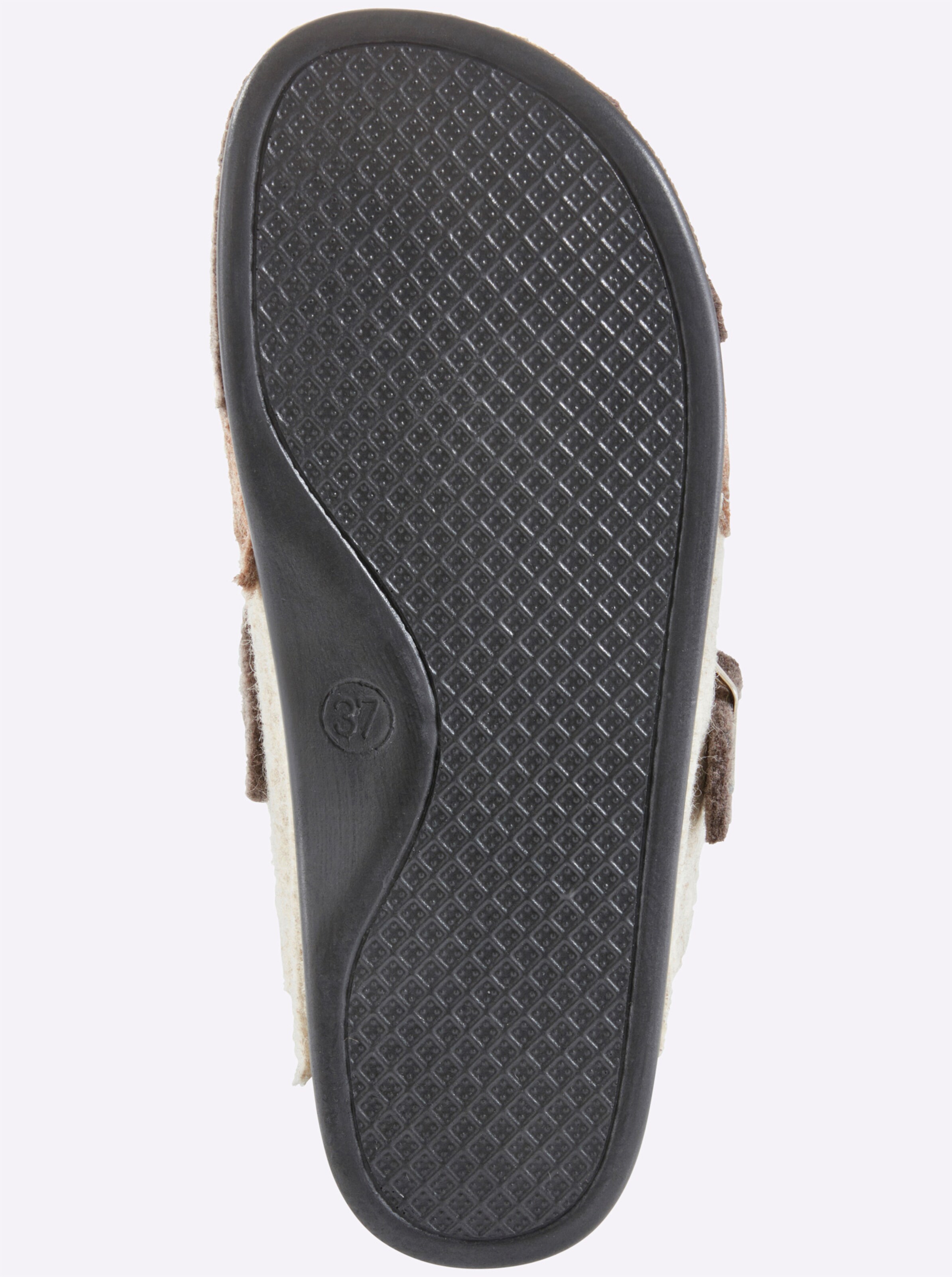 Dr. Feet Hausschuh in taupe-gestreift