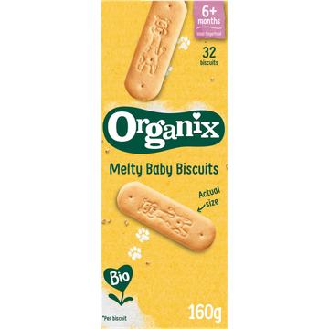 Organix Snack Melty Baby Biscuits 6+m 160g