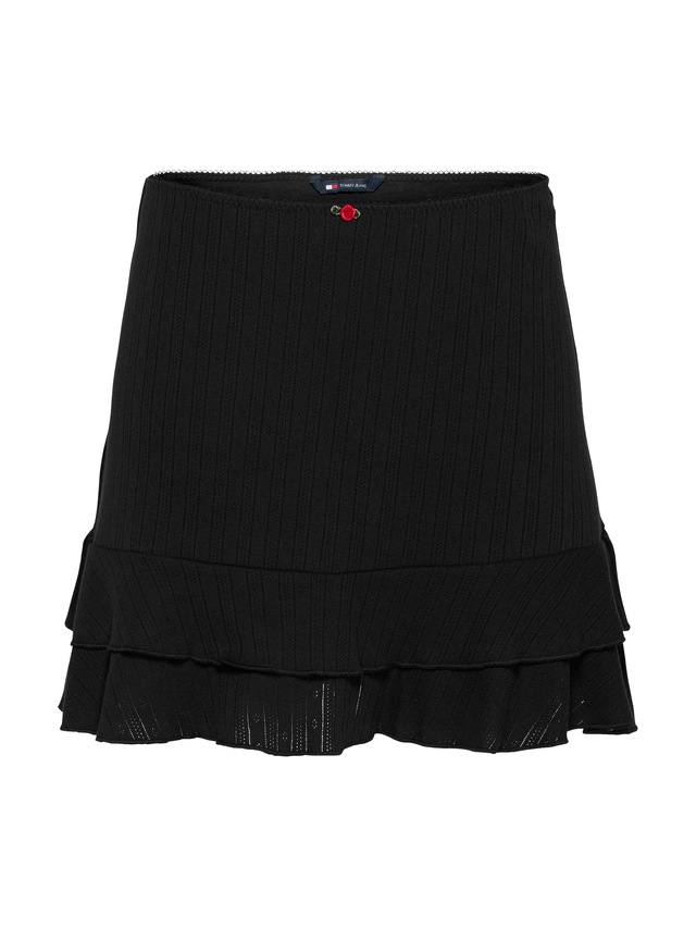 Tommy Jeans Minirock »TJW POINTELLE MINI SKIRT EXT«, mit Lochmuster, mit Volants
