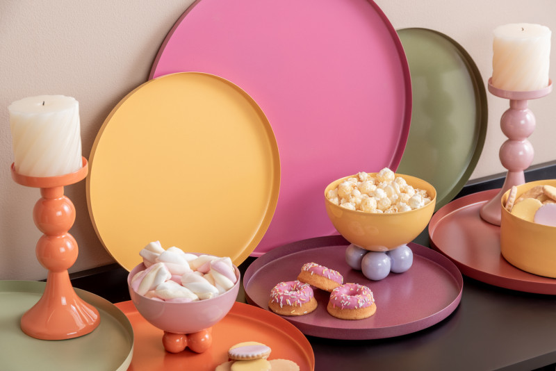 Tray Servir Round Extra Small PT4239BY Bright yellow