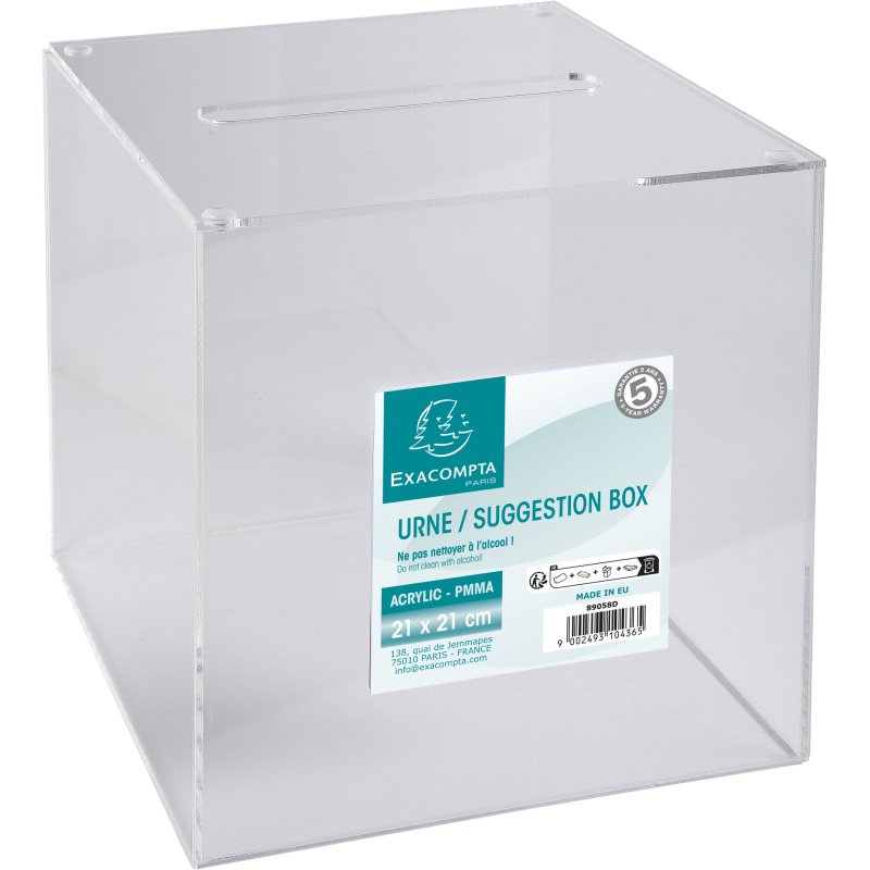 Urne transparente 21 X 21 cm