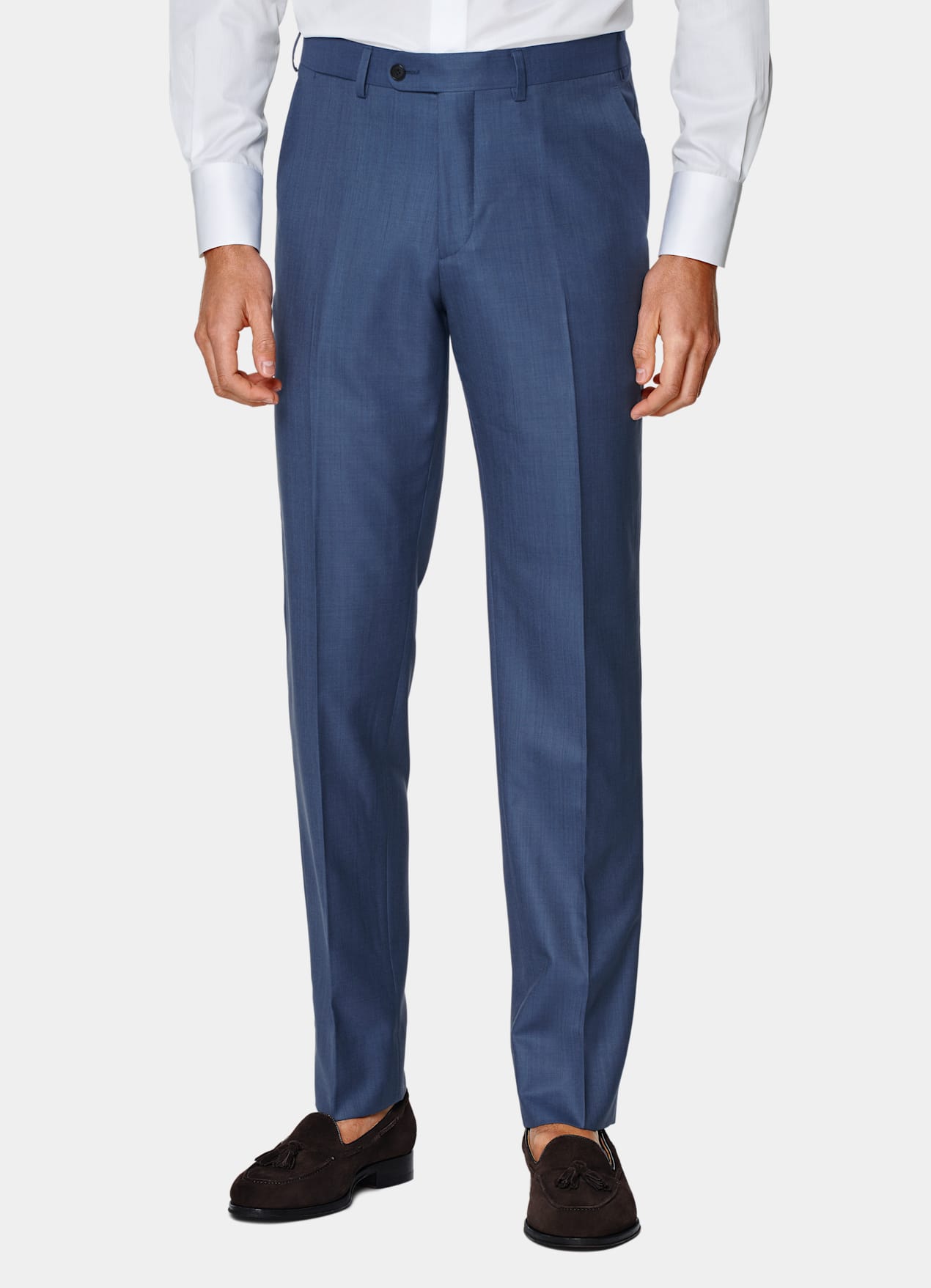 Costume trois pièces Lazio coupe Tailored bleu moyen