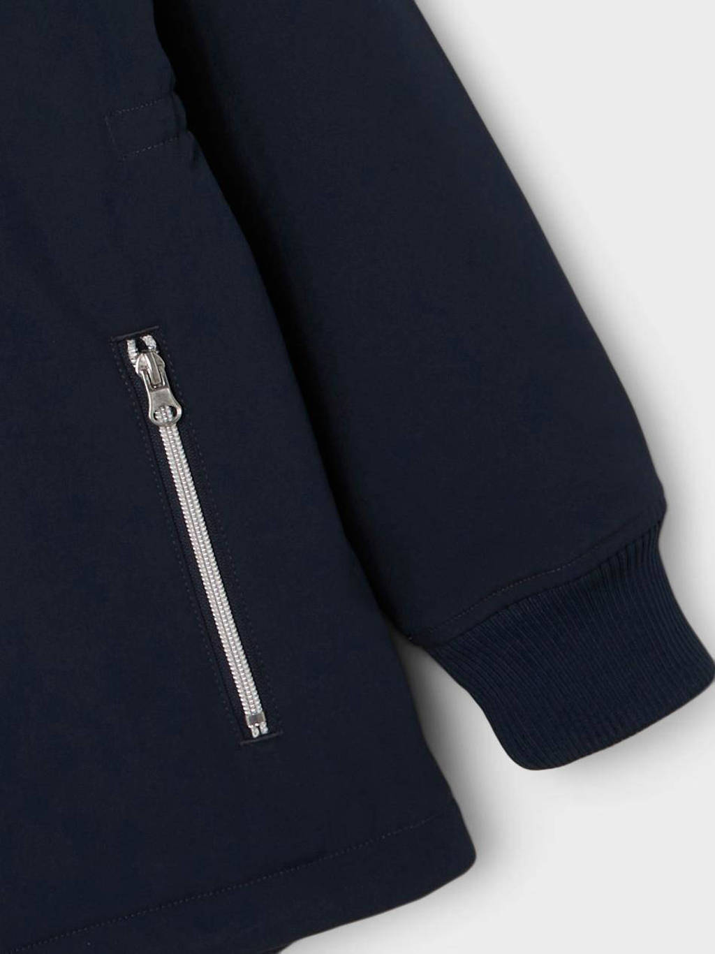 NAME IT softshell jas NKFALFA van polyester donkerblauw