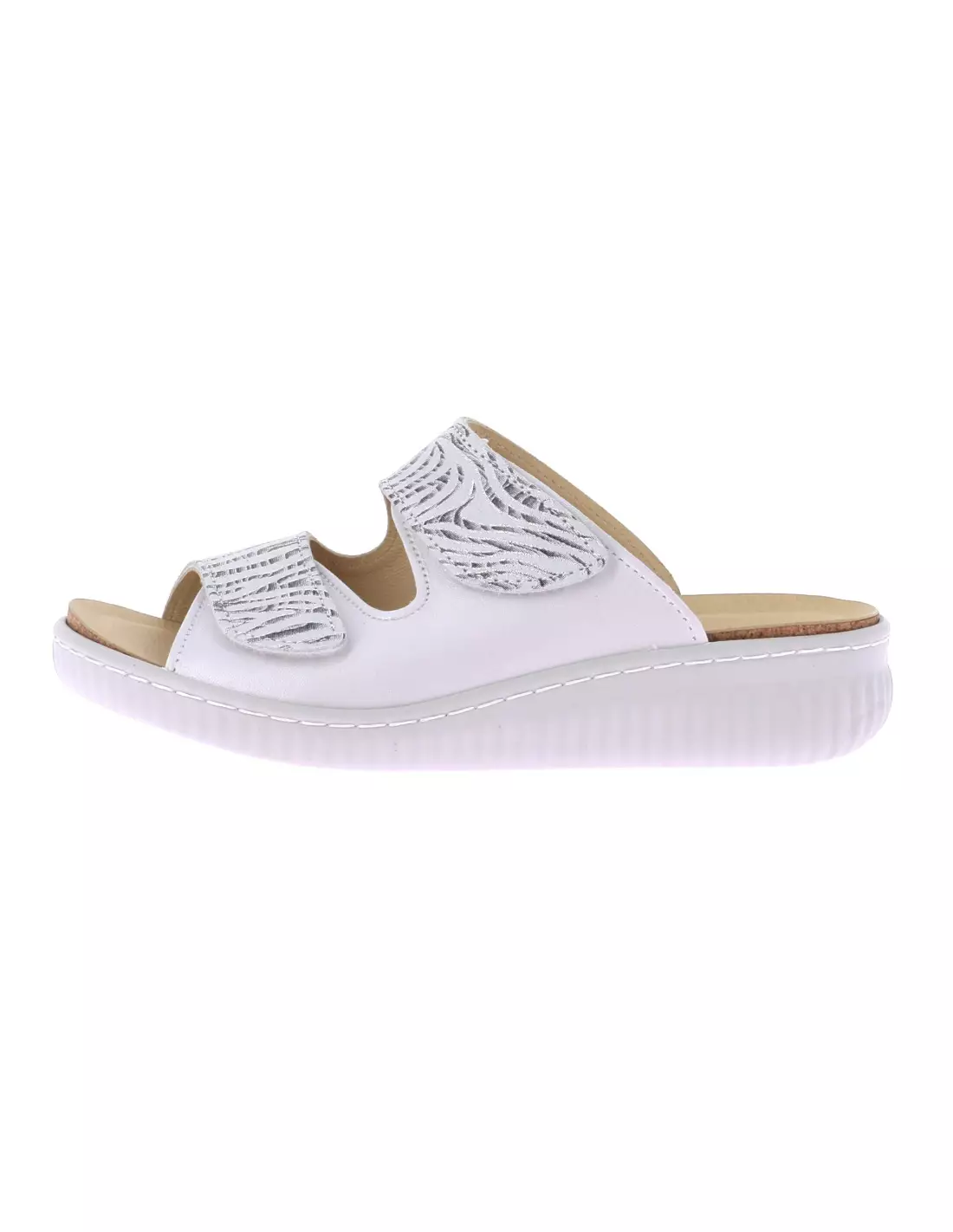 LONGO 1126707 - Mules & sabots BLANC/ARGENT