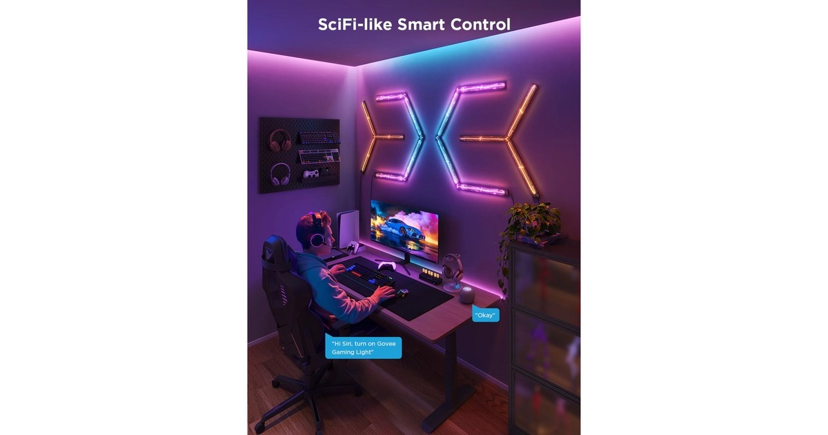 GoveeGaming Wall Lights Expansion Kit verlichting  (2,4GHz wifi, Bluetooth)