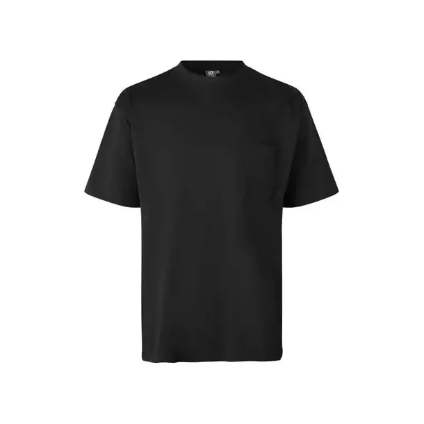 ID t-time t-shirt med brystlomme 0550 sort